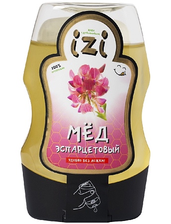Мёд IZI Эспарцетовый с удобным силиконовым дозатором 280г 
