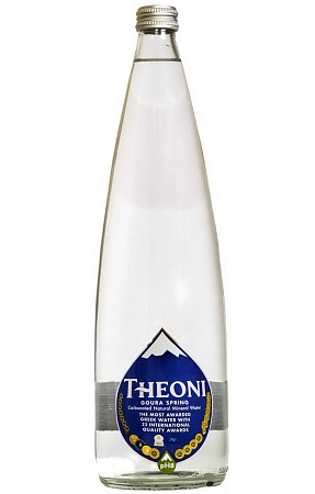 Вода THEONI минеральная питьевая природная столовая газированная 1л 