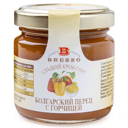 Соус-крем BREZZO сладкий из болгарского перца с горчицей 110г 