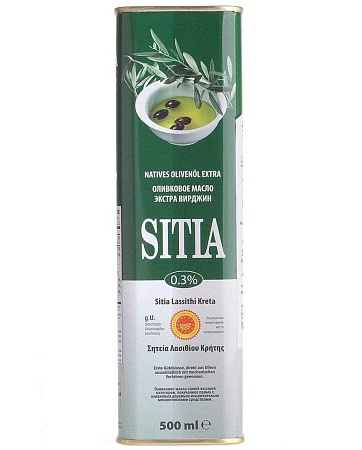 Масло SITIA оливковое Extra Virgin 0,3 проц. P.D.O. 500мл 
