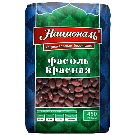 Фасоль НАЦИОНАЛЬ красная калиброванная 450г 