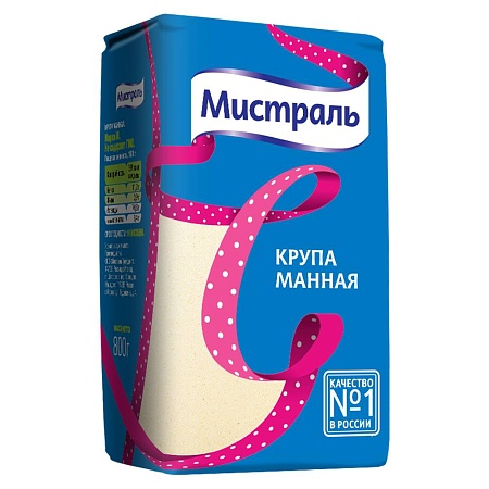 Крупа МИСТРАЛЬ Манная 800г 
