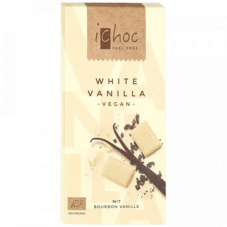 Шоколад iChoc Organic веганский белый на рисовом молоке 80г 