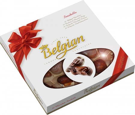 Конфеты THE BELGIAN Дары моря набор (красный) 250г 