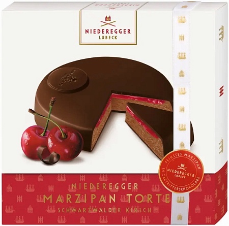 Конфеты NIEDEREGGER Марципановый торт с вишней 185г 
