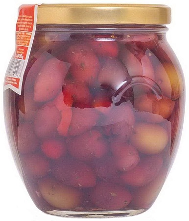 Оливки и маслины DELPHI Kalamata с косточкой маринованные 1кг 