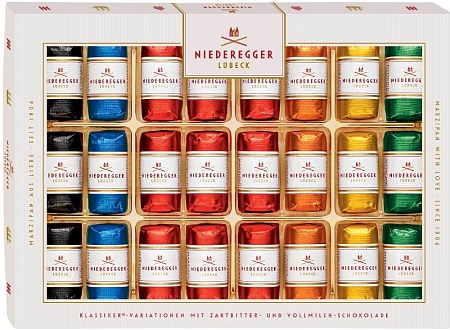 Конфеты NIEDEREGGER Марципановые классический с черным и молочным шоколадом 300г 