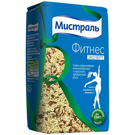 Рис МИСТРАЛЬ Фитнес Эксперт смесь риса 450г 