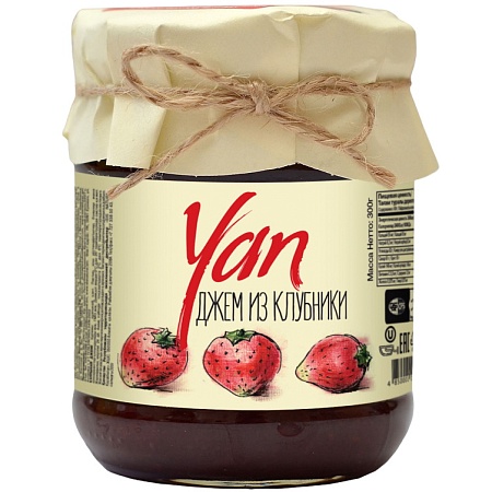 Джем YAN из клубники 300г 