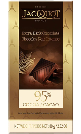 Шоколад JACQUOT Горький 95% какао 80г 