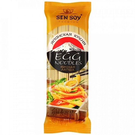 Лапша SENSOY Премиум яичная EGG NOODLE 300г 