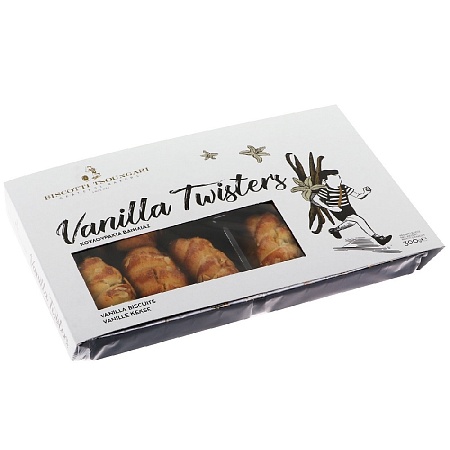 Печенье BISCOTTI TSOUNGARI Vanilla Twisters сдобное ванильное 300г 