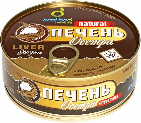 Печень ECOFOOD осетра натуральная 240г 