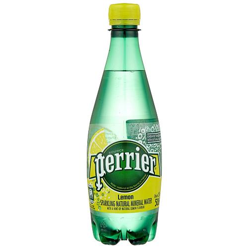 Вода PERRIER газированная минеральная со вкусом лимона 500мл Вода PERRIER газированная минеральная со вкусом лимона 500мл