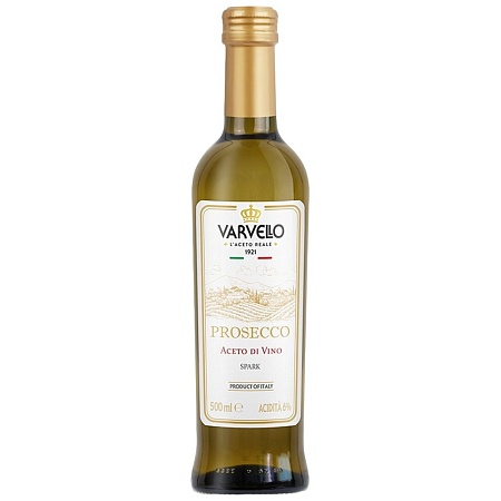 Уксус VARVELLO винный белый на основе вина Просекко 6% 500 мл 