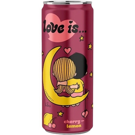Напиток LOVE IS газированный Вишня-Лимон 330мл 