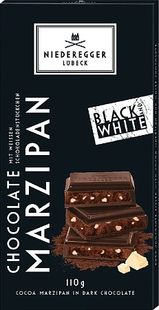 Шоколад NIEDEREGGER темный Марципановый Черное-белое 110г 