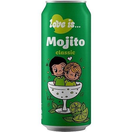Напиток LOVE IS газированный Мохито классический 450мл 