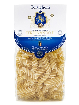 Паста FERDINANDO II Тортильони IGP Gragnano 500г 