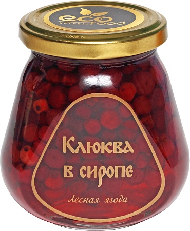 Клюква ECOFOOD в сиропе 260г 