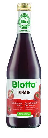 Сок BIOTTA BIO Томатный с добавлением лимонного сока и морской солью прямого отжима 500мл 