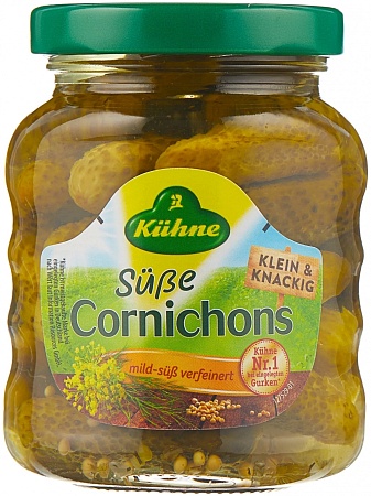 Корнишоны KUHNE сладкие 180г 