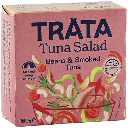 Салат TRATA из копченого тунца с фасолью 160г 