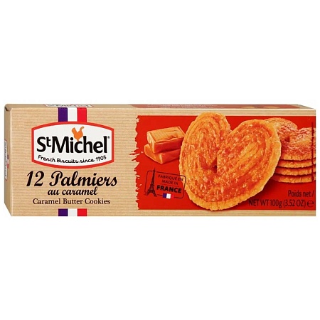 Печенье St.MICHEL Палмьерс печенье сливочное, карамельное 100г 