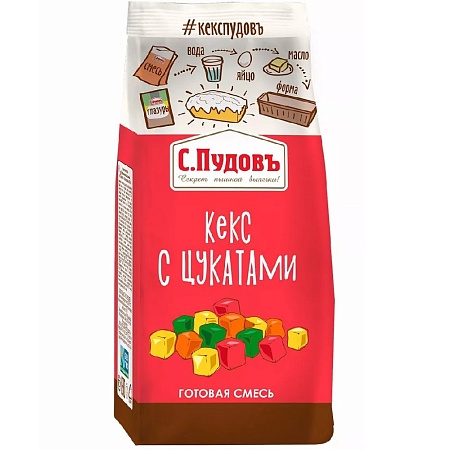 Смесь С.Пудовъ Кекс с цукатами 300г 