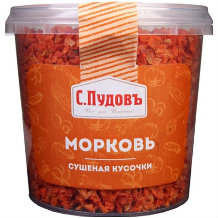 Морковь С.Пудовъ сушеная кусочки 180г 