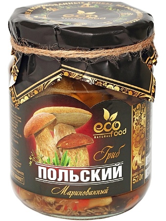Грибы ECOFOOD Польский маринованный 520г 