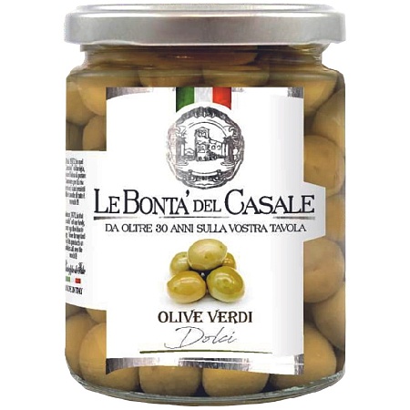 Оливки LE BONTA DEL CASALE зеленые сладкие 280г 