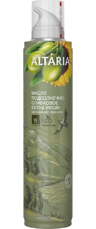 Масло ALTARIA подсолнечно-оливковое EXTRA VIRGIN нерафинированное высший сорт /спрей/ 250мл 