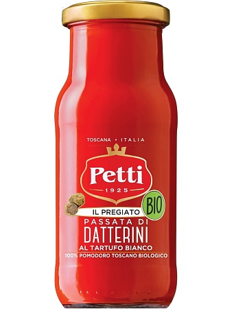 Соус PETTI Натуральный томатный Пассата из Даттерини с Белым Трюфелем БИО 350г 