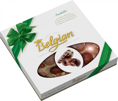 Конфеты THE BELGIAN Дары моря набор (зеленый) 250г 