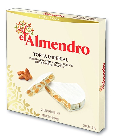 Туррон El ALMENDRO Torta Imperial Хрустящий миндальный 200г 