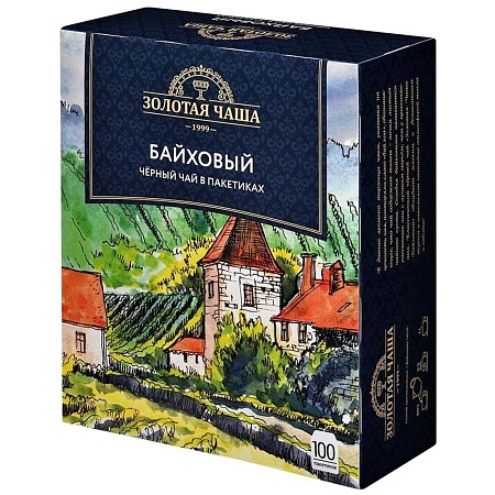 Чай ЗОЛОТАЯ ЧАША Байховый чёрный (100пак*1,5г) 150г 
