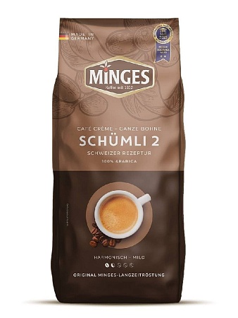 Кофе MINGES Cafe Creme Schumli 2 100% Arabica зерно 1000г 