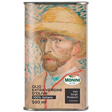 Масло MONINI Van Gogh collection olive portrait (Портрет) оливковое E.V. нерафинированное 500мл 