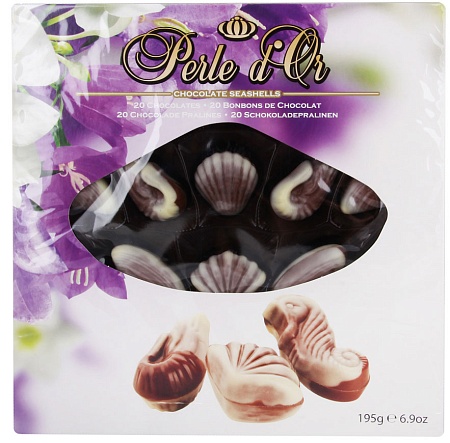 Конфеты PERLE d'Or Дары моря &quot;Цветы&quot; набор шоколадных конфет 195г 