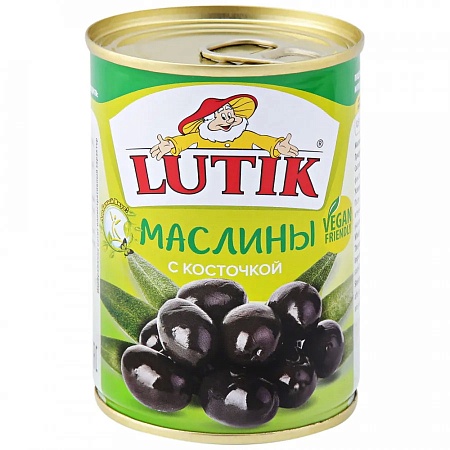 Маслины LUTIK с косточкой 280мл 