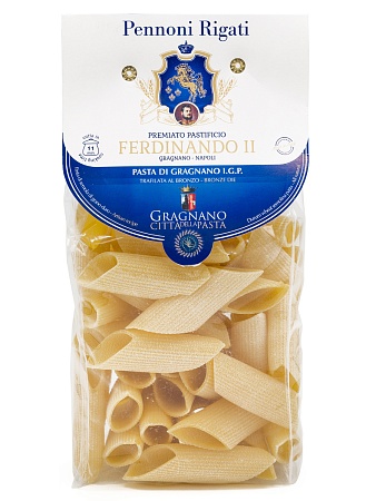 Паста FERDINANDO II Пеннони Ригати IGP Gragnano 500г 