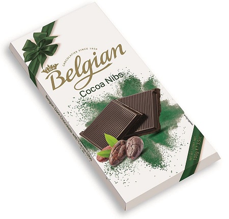 Шоколад The Belgian Горький с какао бобами (какао 72%) 100г 