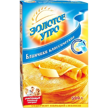 Смесь ЗОЛОТОЕ УТРО Блинчики классические 500г 