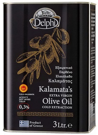 Масло DELPHI оливковое Extra Virgin Каламата P.D.O. 3л 