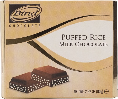 Шоколад BIND Молочный с хрустящими шариками 80г 