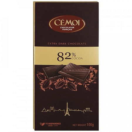 Шоколад CEMOI Горький 82% какао 100г 