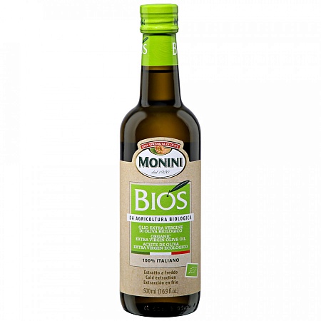 Масло MONINI оливковое Bios Premium Extra Virgin 500мл 