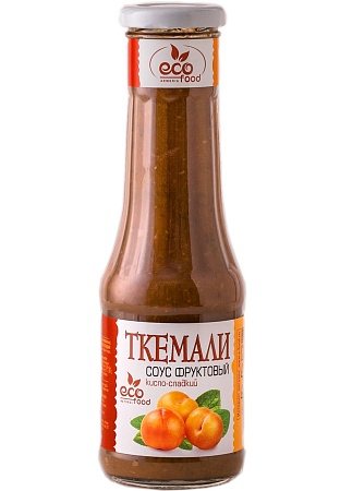 Соус ECOFOOD Ткемали фруктовый кисло-сладкий 340г 