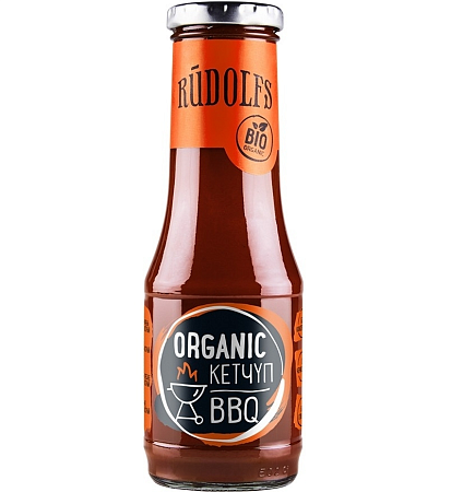 Кетчуп RUDOLFS Organic томатный BBQ 320г 